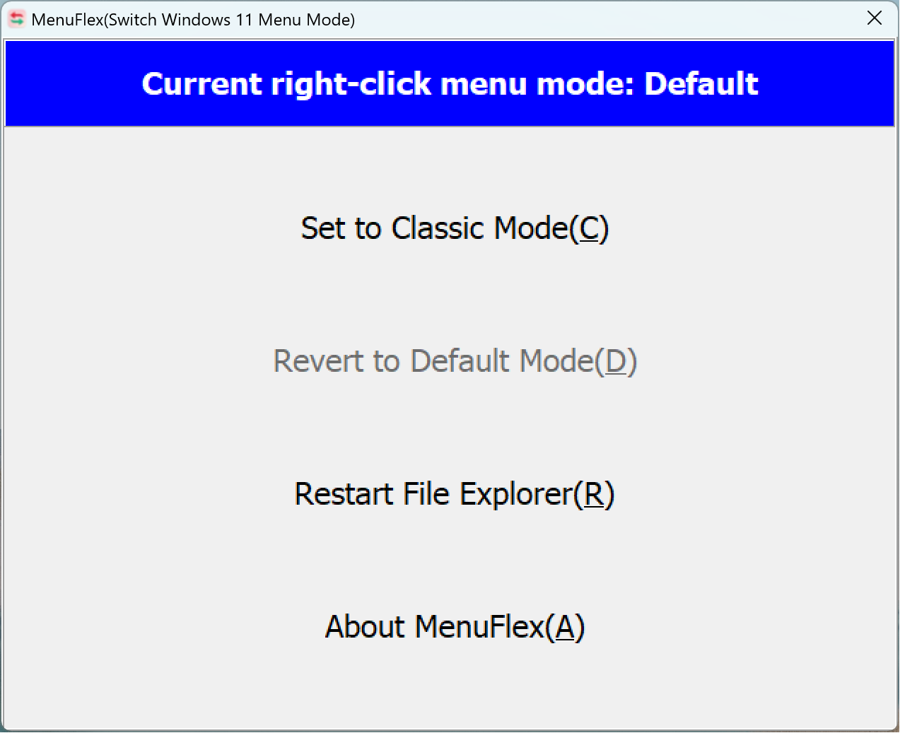 FullMenu Interface Preview