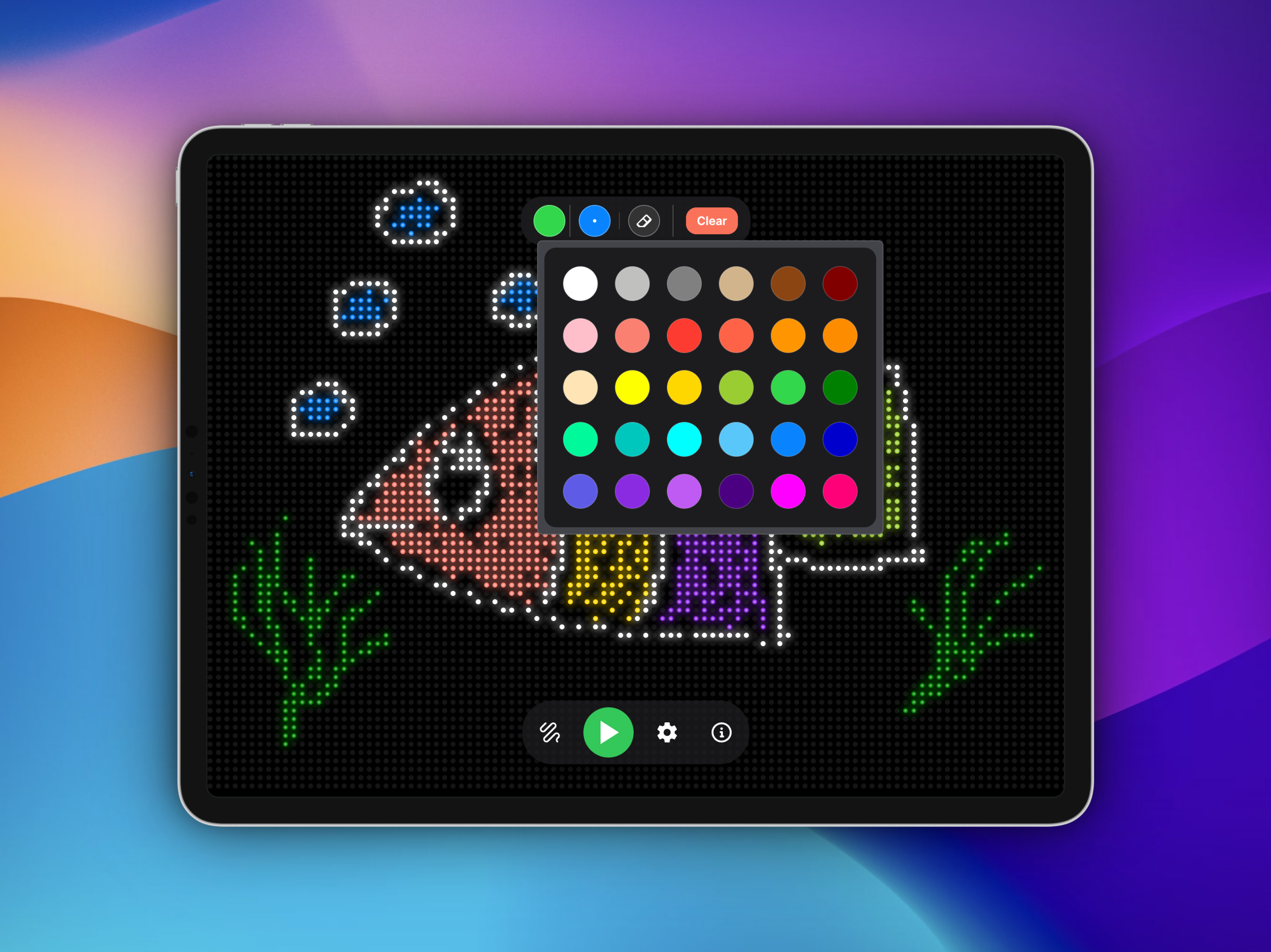 VoxPixel minimalist clock app interface